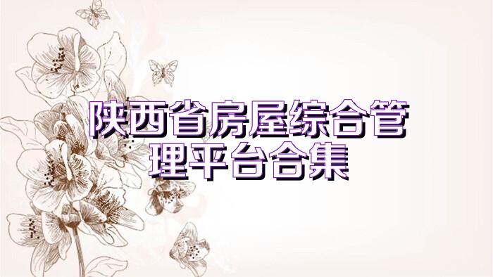 陜西省房屋綜合管理平臺合集