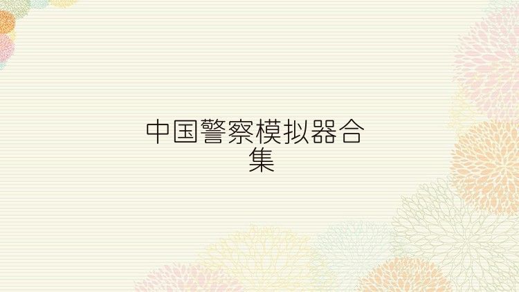 中國(guó)警察模擬器合集