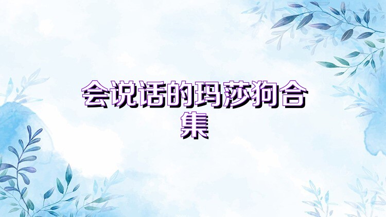 會(huì)說(shuō)話的瑪莎狗合集