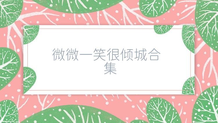 微微一笑很倾城合集