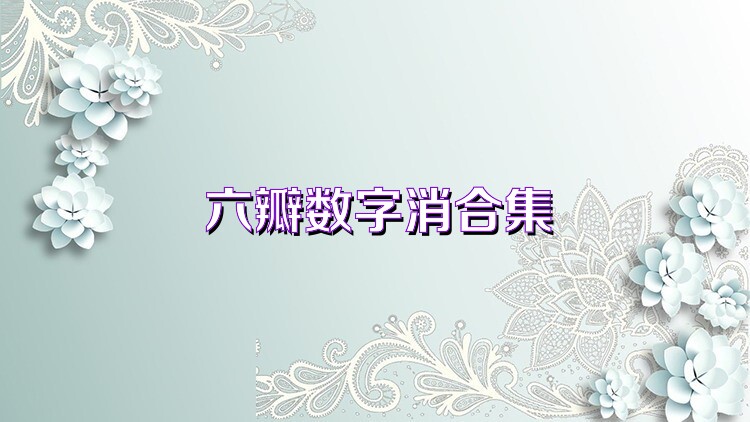 六瓣数字消合集