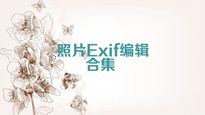 照片Exif编辑合集