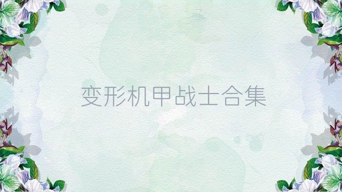 变形机甲战士合集