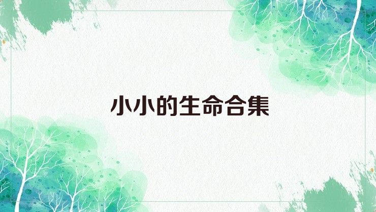 小小的生命合集